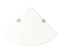 Vidaxl Corner Shelves 2 Pcs With Chrome Supports Glass Clear 35X35 Cm