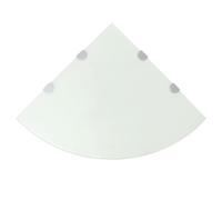 Vidaxl Corner Shelves 2 Pcs With Chrome Supports Glass White 45X45 Cm, White