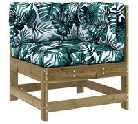 vidaXL Corner Sofa Outdoor Sectional Sofa with Cushions Impregnated Wood Pine
