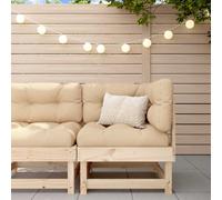 vidaXL Corner Sofa with Cushions Solid Wood Pine