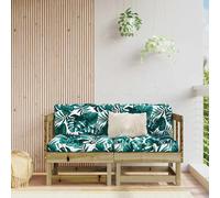 vidaXL Corner Sofas with Cushions 2 pcs Impregnated Wood Pine