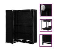 vidaXL Corner Wardrobe Bedroom Clothing Shoes Rack Rail Hanger Holder Shelving G