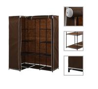 vidaXL Corner Wardrobe Brown Closet Clothes Storage Organiser Cabinet Shelves