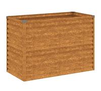vidaXL - Corten Steel Garden Raised Bed Rectangular Planter - Weather, Spacious, ic Brown, for Growing Plants, Vegetables, Herbs, Flowers - For Outdoor Patio, Deck, Yard Decor