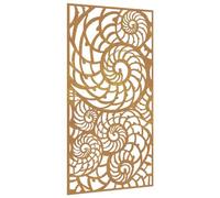 vidaXL Corten Steel Garden Wall Art - Shell Design Outdoor Wall Decoration, Durable Weathering Steel, Easy Mount, 105x55 cm