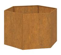 vidaXL Corten Steel Raised Garden Bed - Rusty Outdoor Planter/Plant Stand, 60x60x45cm - Weathering Steel Flower Box for Patio/Garden Decor