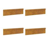 vidaXL Corten Steel Snail Grid, 100 x 3.5 x 25 cm, Pack of 4