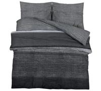 (dark grey and black, 155 x 220 cm + 80 x 80 cm/ 1 pcs) vidaXL 1/2x Duvet Cover Set Cotton Duvet Slipcover Sheet Multi Colours/Sizes