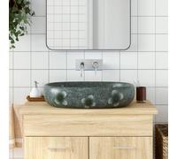 vidaXL Countertop Basin Blue Oval 59x40x14 cm Ceramic