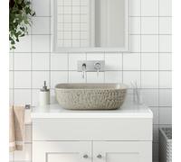 vidaXL Countertop Basin Grey Rectangular 48x37.5x13.5 cm Ceramic