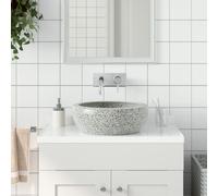 vidaXL Countertop Basin Grey Round Φ41x14 cm Ceramic