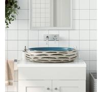 vidaXL Countertop Basin Multicolour Oval 59x40x15 cm Ceramic