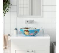 vidaXL Countertop Basin Multicolour Round Φ41x14 cm Ceramic