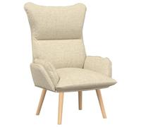 vidaXL Cream Fabric Relaxing Armchair