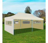 vidaXL Cream Foldable Pop-up Party Tent 3 x 6 m