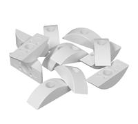 vidaXL Crescent Moon Washer, 12 Pieces, White, M6 PP, Living Room Accessories, Durable Fasteners, Crescent Washers, Garden Tools, Patio Screws, Polypropylene Components