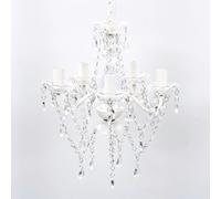 vidaXL Crystal Light 5 Bulbs Transparent Chandelier Ceiling Lighting Fixture