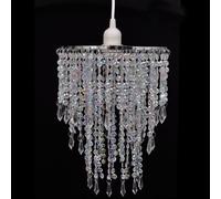 vidaXL Crystal Pendant Chandelier 22.5x30.5cm Ceiling Lighting Fixture Lamp