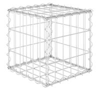 vidaXL Cube Gabion Raised Bed Steel Wire 30cm Outdoor Pot Garden Raised Bed