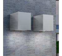 2 pcs Cube Outdoor Garden Wall Lights Lamp Lantern Decor Security Driveways