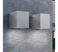 vidaXL Cube Outdoor Wall Lights 2 pcs UK HOT
