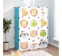 vidaXL Cube Storage Cabinet for Kids with 12 Cubes Blue PP