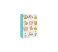vidaXL Cube Storage Cabinet for Kids with 12 Cubes Modular Bookcase Room Divider Baby Portable Closet Kid Dresser Organiser for Wardrobe Green PP