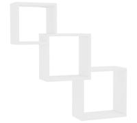 vidaXL Cube Wall Shelf White Engineered Wood Floating Cabinet Wall Cube Shelf
