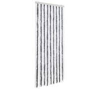 vidaXL Insect Curtain Chenille 56x185cm - Grey and White Door Screen for RV/Caravan - Mosquito & Fly Resistant, Easy Entry