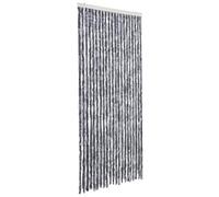 vidaXL Insect Curtain Silver 90x200 cm - Soft Chenille Strands, Doorway Bug Screen, Mosquito and Fly Barrier, Removable and Waterproof Privacy Screen