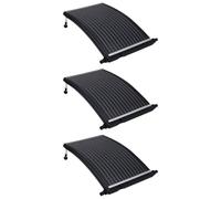 vidaXL Curved Pool Solar Heating Panels Pool Heater Solar Heater 3 pcs 110x65 cm