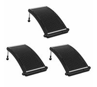 vidaXL Curved Pool Solar Heating Panels Pool Heater Solar Heater 3 pcs 110x65 cm