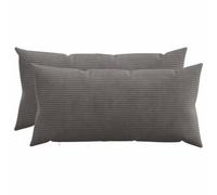 vidaXL Cushion Cover 2 pcs HEERLEN Dark Grey 40 x 70 cm Corduroy