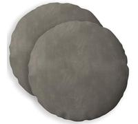 vidaXL Cushion Cover 2 pcs HEERLEN Light Grey Ø 50 cm Velvet, Elegant Velvet Cover, Modern Throw, Stylish Pillow, Zipper, Indoor Cushion, Living Room Decor