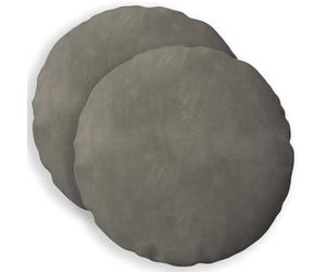 vidaXL Cushion Cover 2 pcs HEERLEN Light Grey Ø 50 cm Velvet, Elegant Velvet Cover, Modern Throw, Stylish Pillow, Zipper, Indoor Cushion, Living Room Decor