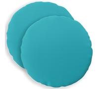 vidaXL Cushion Cover 2 pcs HEERLEN Turquoise Ø 30 cm Polyester, Cushion Upgrade, Indoor Accessories, Polyester Decor, Decorative Textiles, Throw Pillow Cover, Home Design