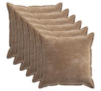 vidaXL Cushion Cover 6 pcs HOUTEN Brown 80 x 80 cm Chenille Fabric