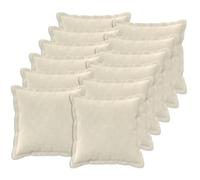 vidaXL Cushion with Pillow HOUTEN 12 pcs Cream Microfiber Fleece