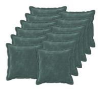 vidaXL Cushion with Pillow HOUTEN 12 pcs Sea Blue Microfiber Fleece