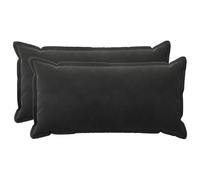 vidaXL Cushion with Pillow HOUTEN 2 pcs Black Velvet