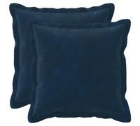 vidaXL Cushion with Pillow HOUTEN 2 pcs Blue Microfiber Fleece