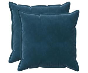 vidaXL Cushion with Pillow HOUTEN 2 pcs Blue Velvet
