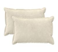 vidaXL Cushion with Pillow HOUTEN 2 pcs Cream Microfiber Fleece