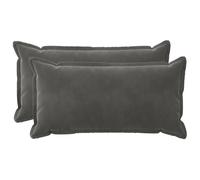 vidaXL Cushion with Pillow HOUTEN 2 pcs Dark Grey Velvet