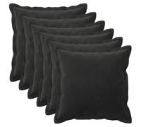 vidaXL Cushion with Pillow HOUTEN 6 pcs Black Velvet