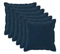 vidaXL Cushion with Pillow HOUTEN 6 pcs Blue Microfiber Fleece