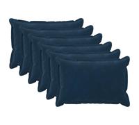 vidaXL Cushion with Pillow HOUTEN 6 pcs Blue Microfiber Fleece