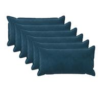 vidaXL Cushion with Pillow HOUTEN 6 pcs Blue Velvet