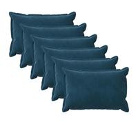 vidaXL Cushion with Pillow HOUTEN 6 pcs Blue Velvet