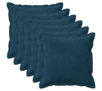vidaXL Cushion with Pillow HOUTEN 6 pcs Blue Velvet